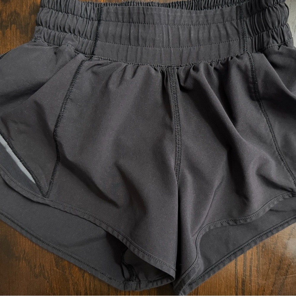 lululemon athletica Women’s or Girls Black Hotty Hot Running Shorts - Size 0